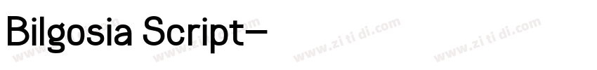 Bilgosia Script字体转换